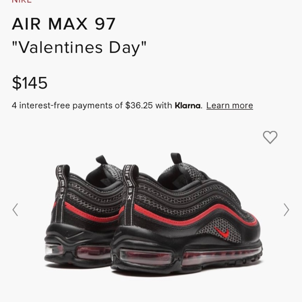 ❤️‍🔥” Valentines Day” Air Max 97. OPEN FOR TRADES. Must be of equal value.